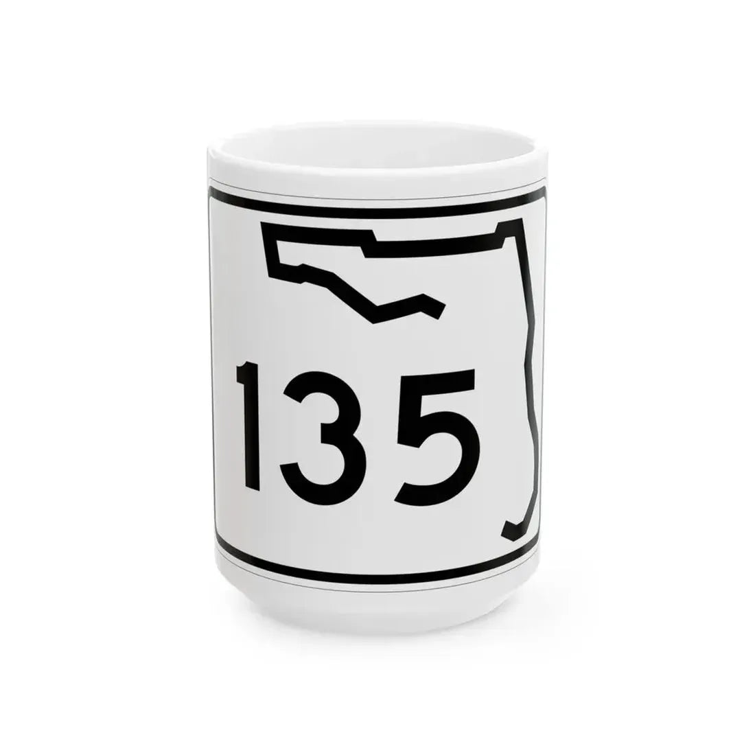 Florida 135 (Florida) (Road Sign) White Coffee Mug 15oz - Go Mug Yourself