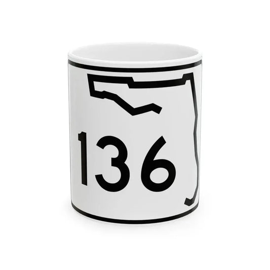 Florida 136 (Florida) (Road Sign) White Coffee Mug 11oz - Go Mug Yourself