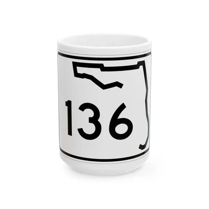 Florida 136 (Florida) (Road Sign) White Coffee Mug 15oz - Go Mug Yourself
