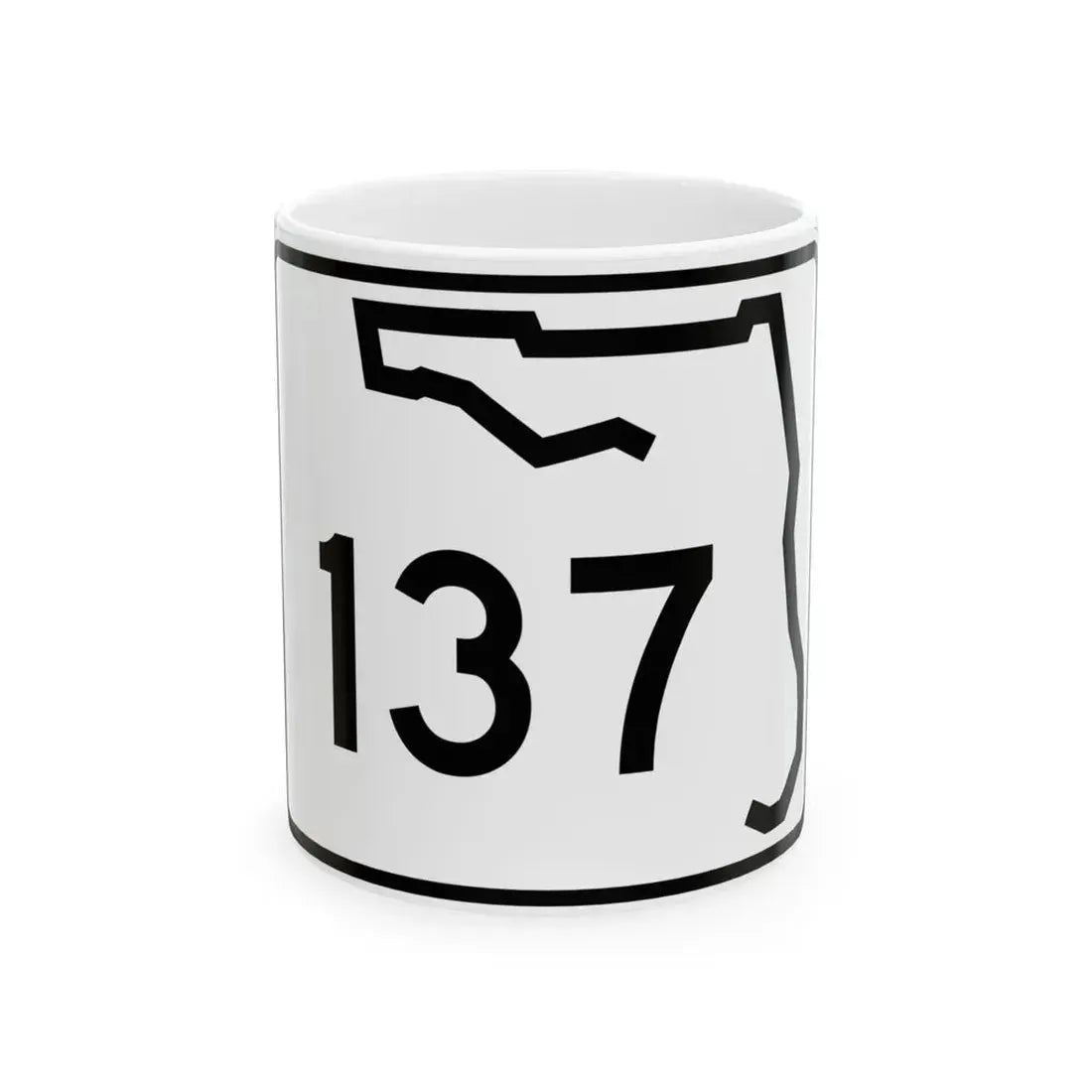 Florida 137 (Florida) (Road Sign) White Coffee Mug 11oz - Go Mug Yourself
