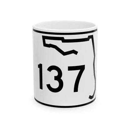Florida 137 (Florida) (Road Sign) White Coffee Mug 11oz - Go Mug Yourself