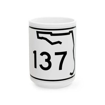 Florida 137 (Florida) (Road Sign) White Coffee Mug 15oz - Go Mug Yourself