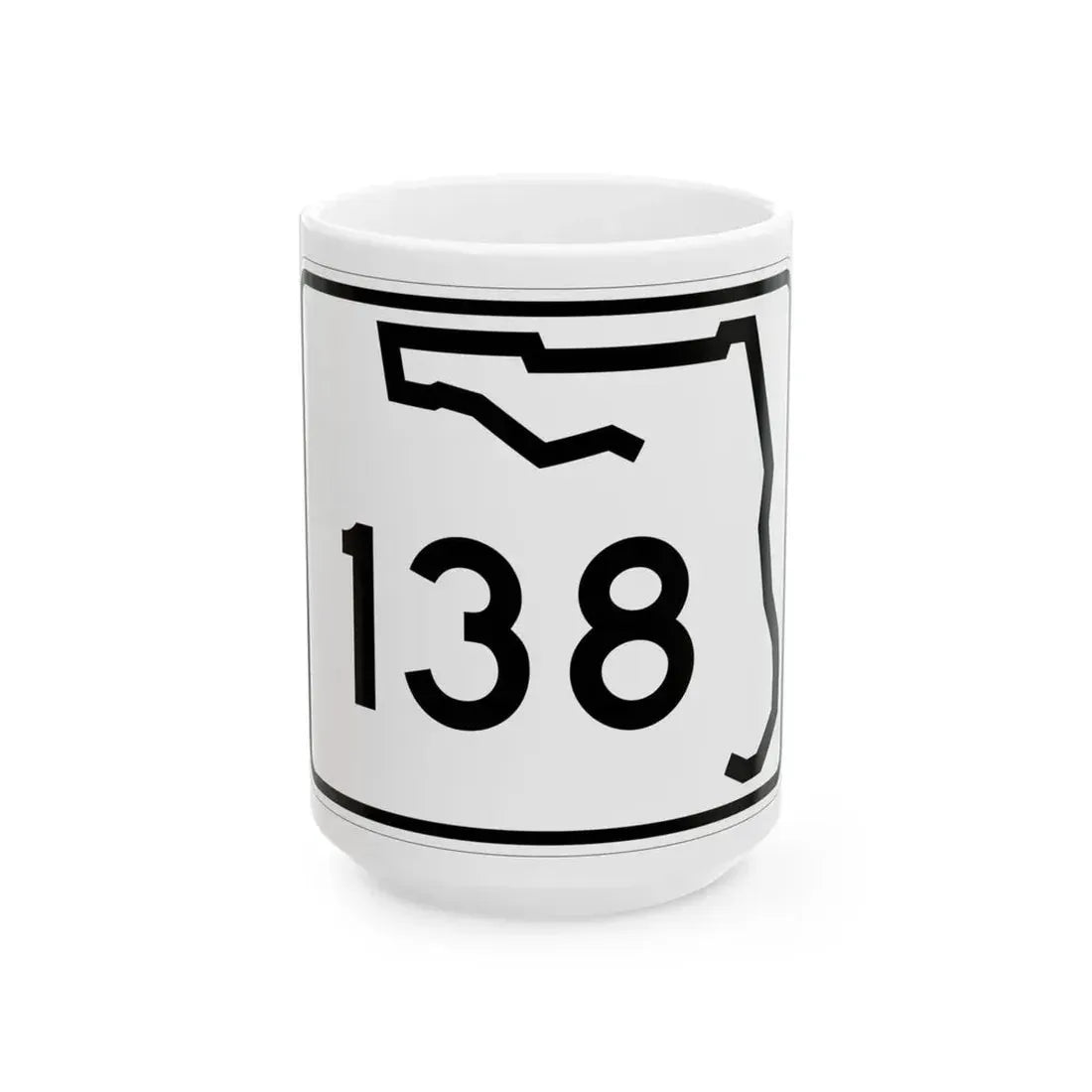 Florida 138 (Florida) (Road Sign) White Coffee Mug 15oz - Go Mug Yourself