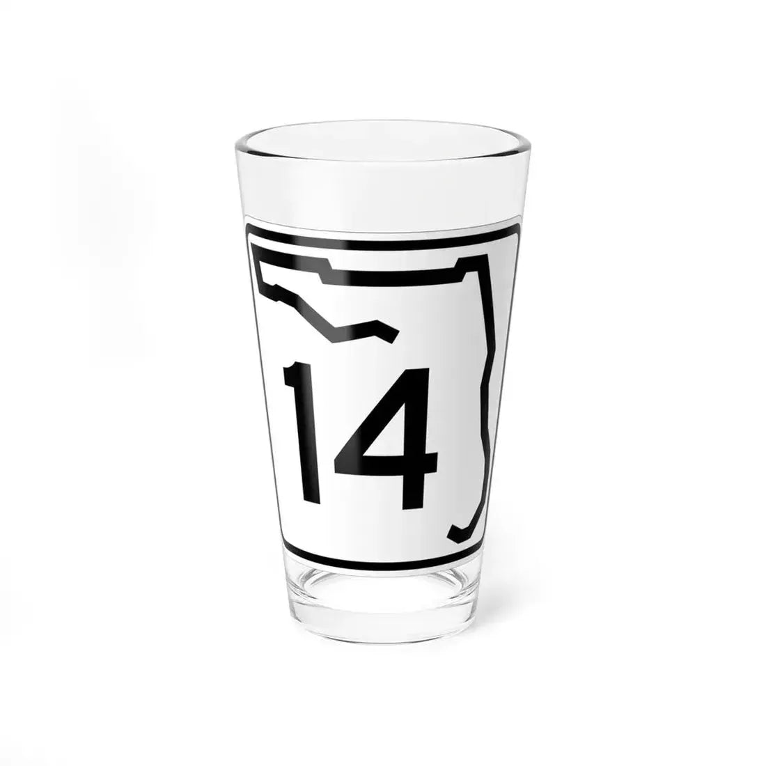 Florida 14 (Florida) (Road Sign) Pint Glass 16oz 16oz - Go Mug Yourself