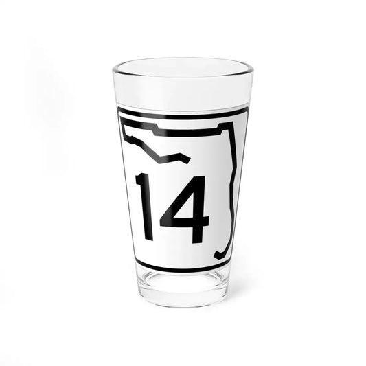 Florida 14 (Florida) (Road Sign) Pint Glass 16oz 16oz - Go Mug Yourself