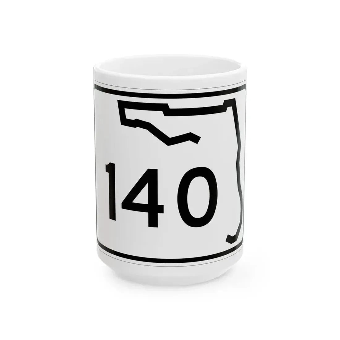 Florida 140 (Florida) (Road Sign) White Coffee Mug 15oz - Go Mug Yourself
