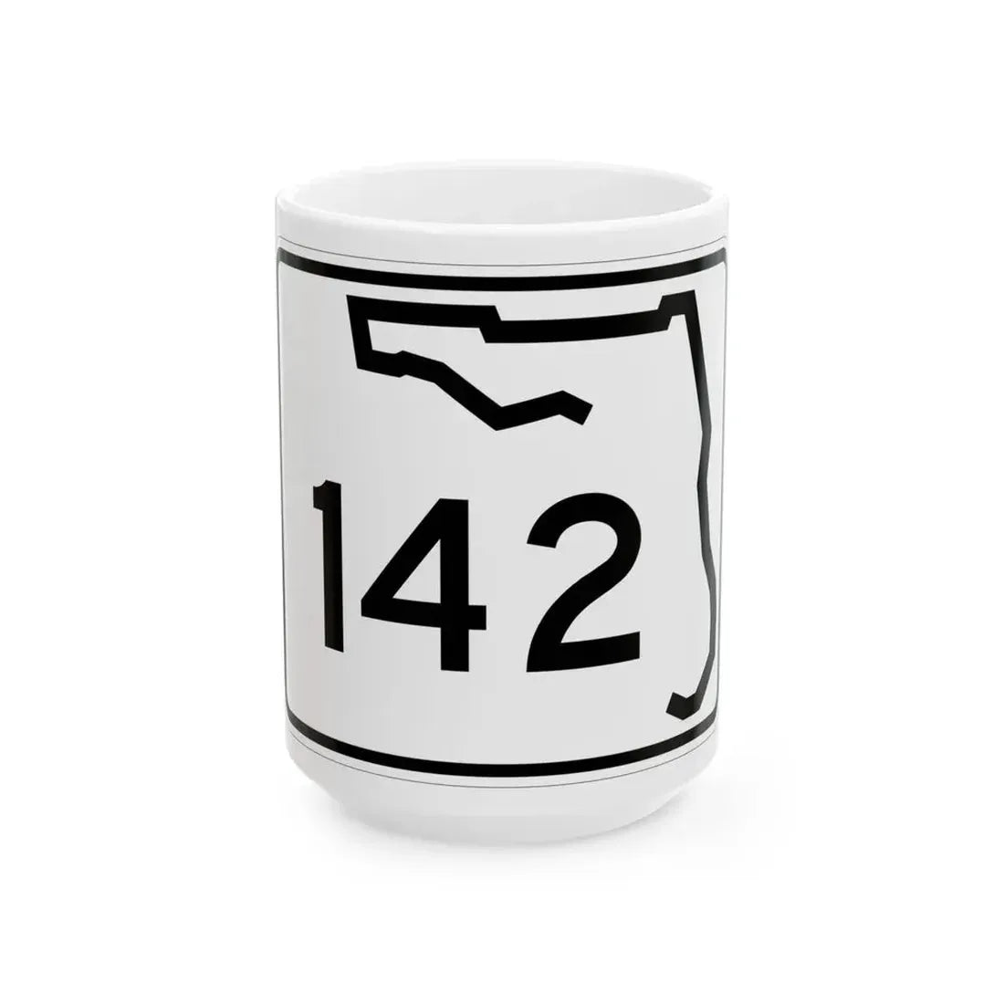 Florida 142 (Florida) (Road Sign) White Coffee Mug 15oz - Go Mug Yourself