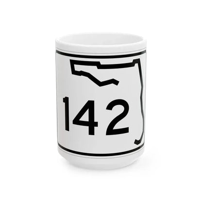Florida 142 (Florida) (Road Sign) White Coffee Mug 15oz - Go Mug Yourself