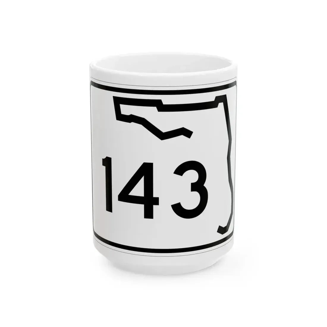 Florida 143 (Florida) (Road Sign) White Coffee Mug 15oz - Go Mug Yourself