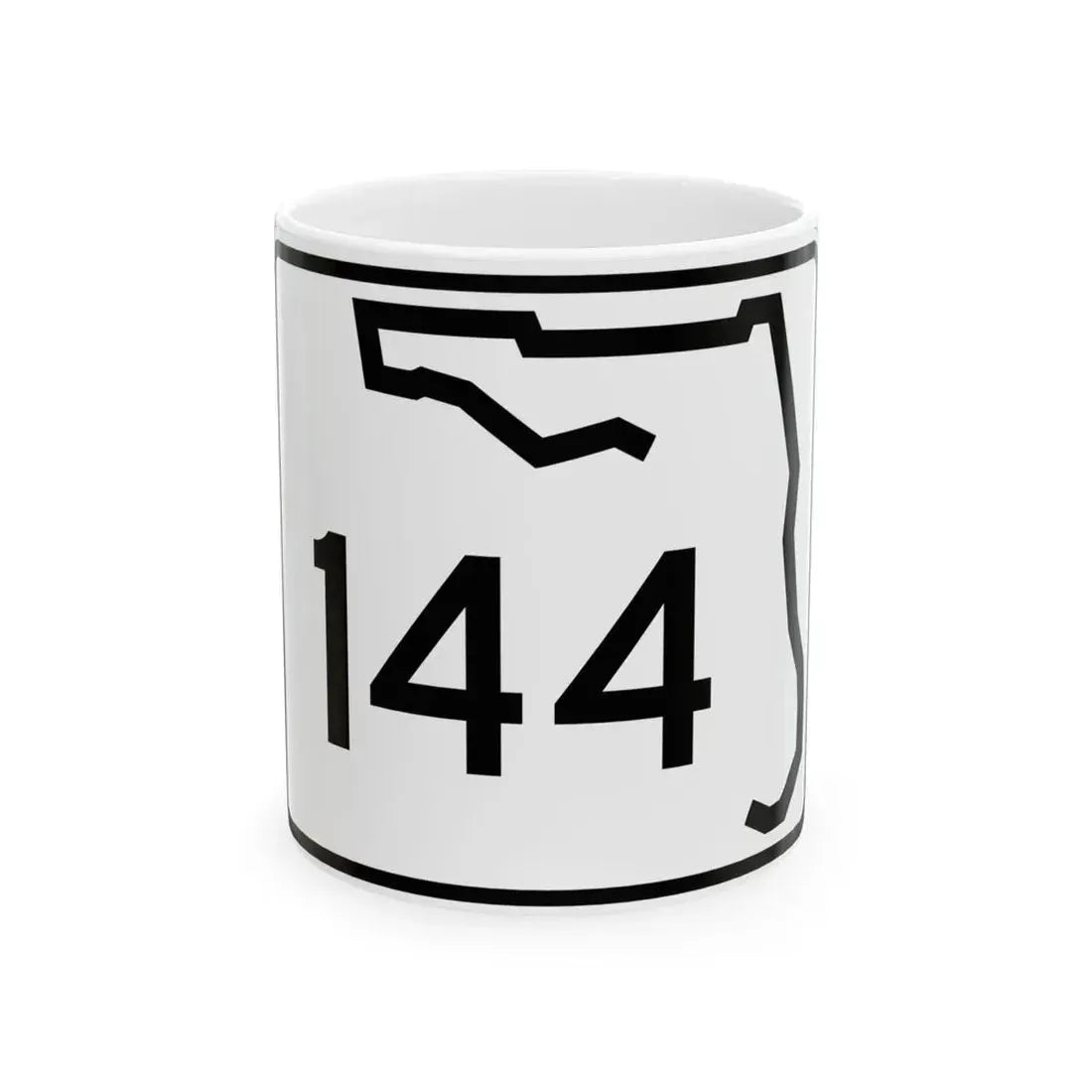 Florida 144 (Florida) (Road Sign) White Coffee Mug 11oz - Go Mug Yourself