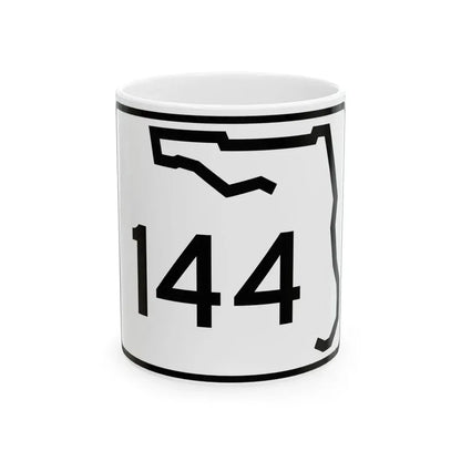 Florida 144 (Florida) (Road Sign) White Coffee Mug 11oz - Go Mug Yourself
