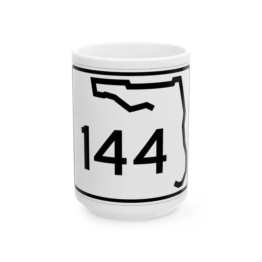Florida 144 (Florida) (Road Sign) White Coffee Mug 15oz - Go Mug Yourself