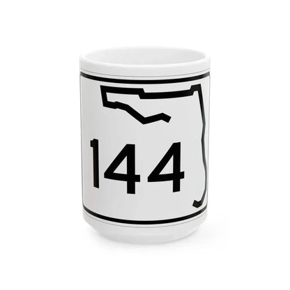 Florida 144 (Florida) (Road Sign) White Coffee Mug 15oz - Go Mug Yourself