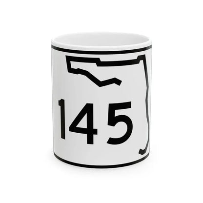 Florida 145 (Florida) (Road Sign) White Coffee Mug 11oz - Go Mug Yourself