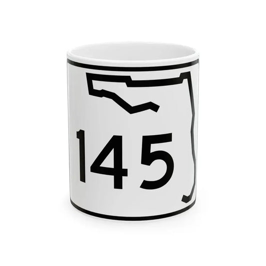 Florida 145 (Florida) (Road Sign) White Coffee Mug 11oz - Go Mug Yourself