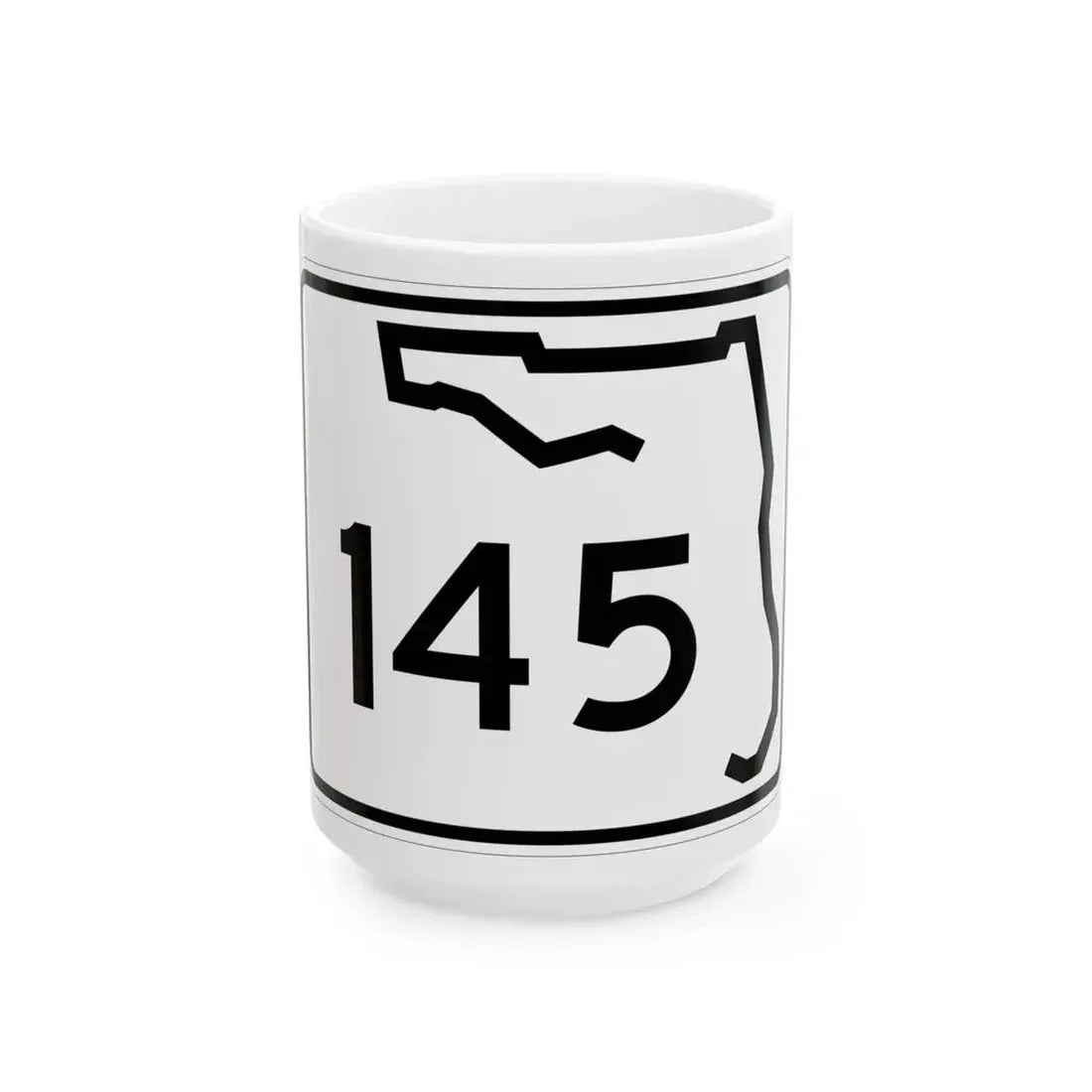 Florida 145 (Florida) (Road Sign) White Coffee Mug 15oz - Go Mug Yourself