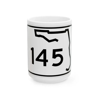 Florida 145 (Florida) (Road Sign) White Coffee Mug 15oz - Go Mug Yourself