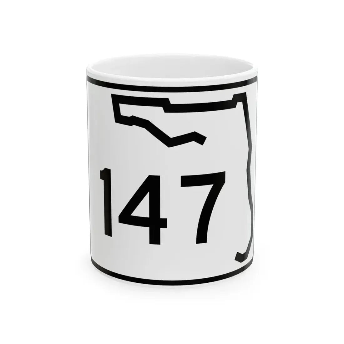 Florida 147 (Florida) (Road Sign) White Coffee Mug 11oz - Go Mug Yourself
