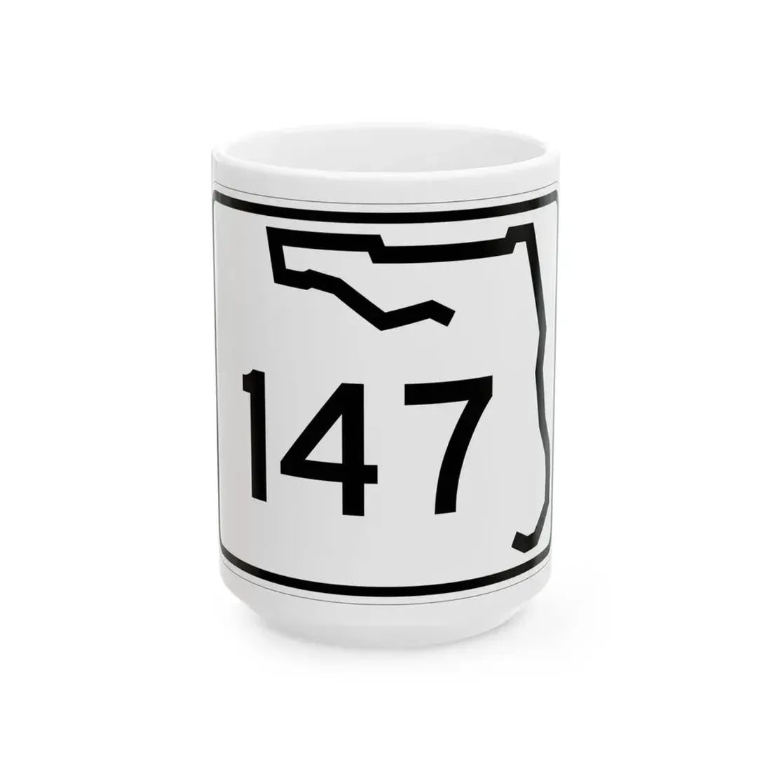 Florida 147 (Florida) (Road Sign) White Coffee Mug 15oz - Go Mug Yourself