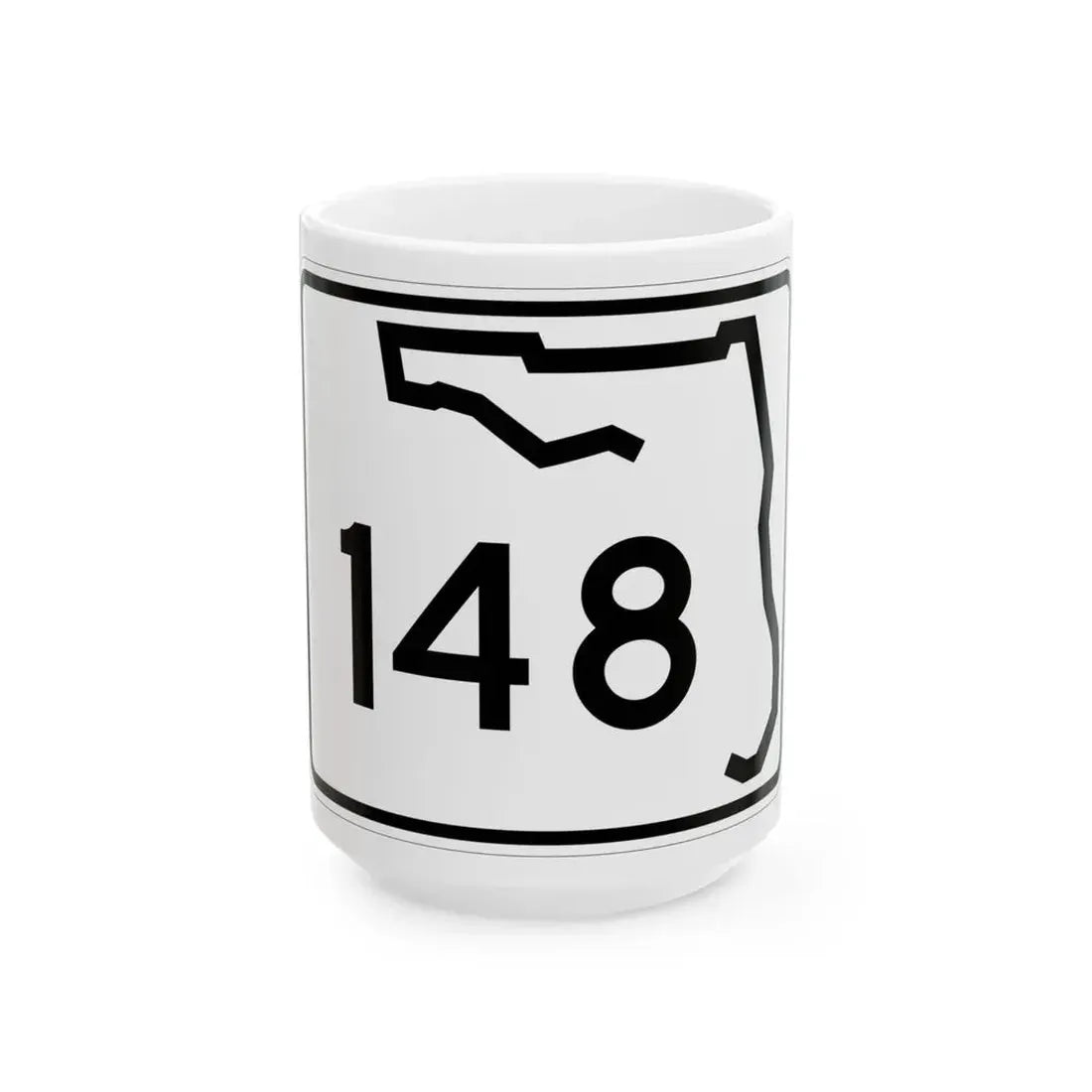 Florida 148 (Florida) (Road Sign) White Coffee Mug 15oz - Go Mug Yourself