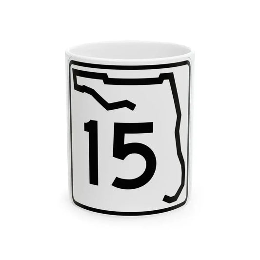 Florida 15 (Florida) (Road Sign) White Coffee Mug 11oz - Go Mug Yourself