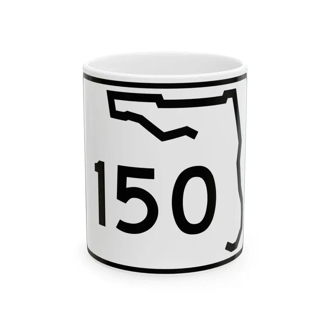 Florida 150 (Florida) (Road Sign) White Coffee Mug 11oz - Go Mug Yourself