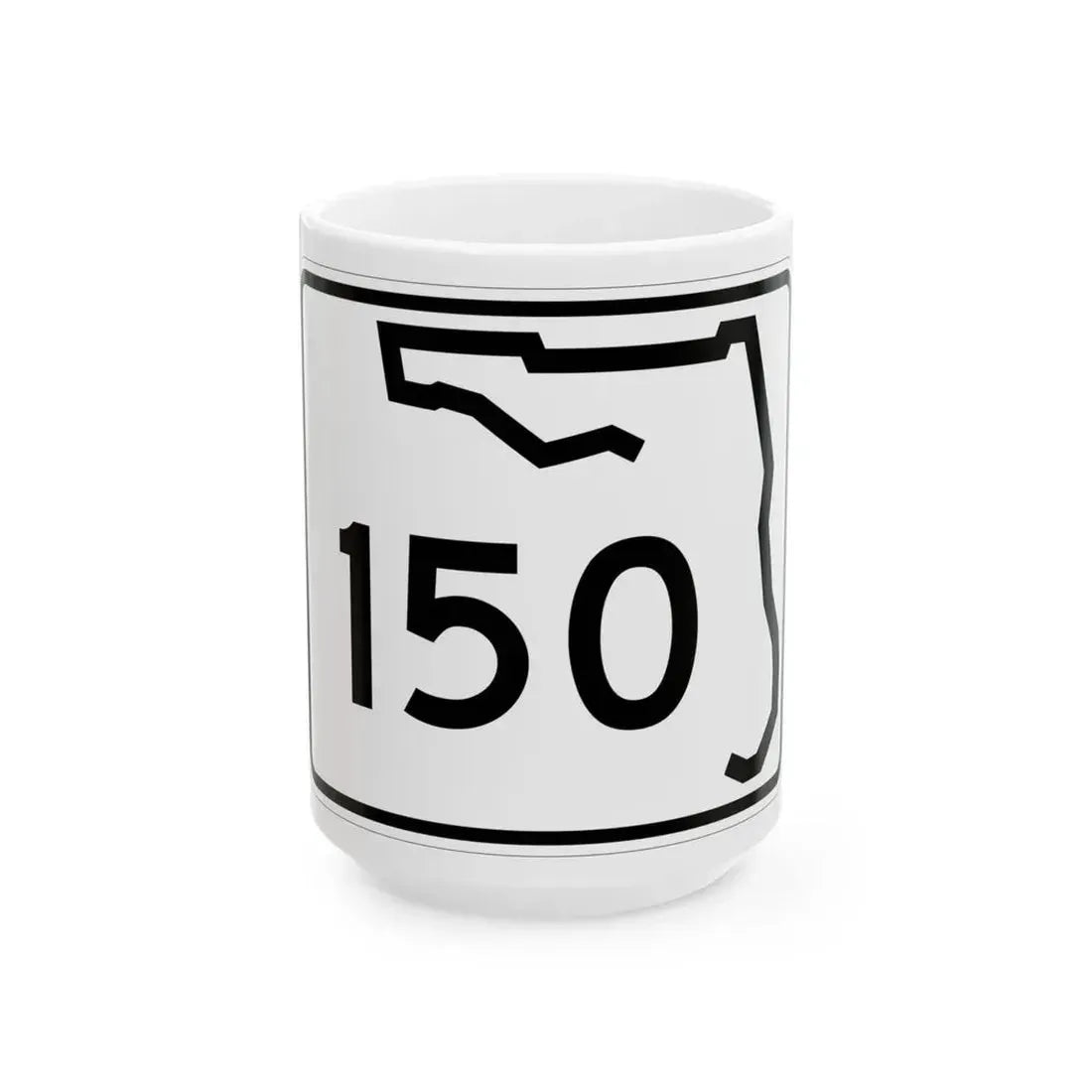 Florida 150 (Florida) (Road Sign) White Coffee Mug 15oz - Go Mug Yourself