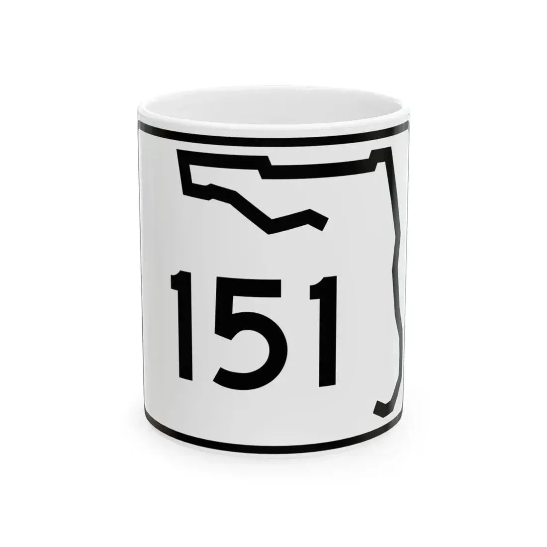 Florida 151 (Florida) (Road Sign) White Coffee Mug 11oz - Go Mug Yourself