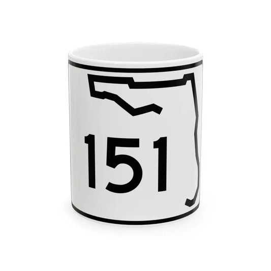 Florida 151 (Florida) (Road Sign) White Coffee Mug 11oz - Go Mug Yourself