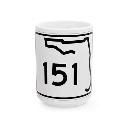 Florida 151 (Florida) (Road Sign) White Coffee Mug 15oz - Go Mug Yourself