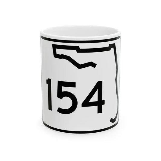 Florida 154 (Florida) (Road Sign) White Coffee Mug 11oz - Go Mug Yourself