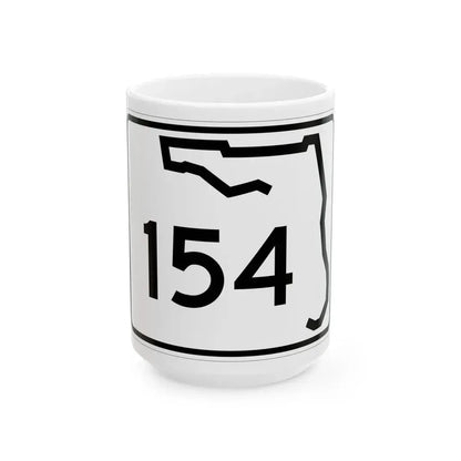 Florida 154 (Florida) (Road Sign) White Coffee Mug 15oz - Go Mug Yourself