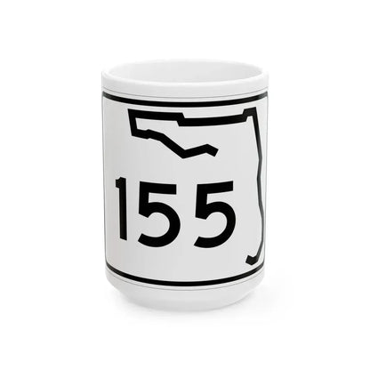 Florida 155 (Florida) (Road Sign) White Coffee Mug 15oz - Go Mug Yourself