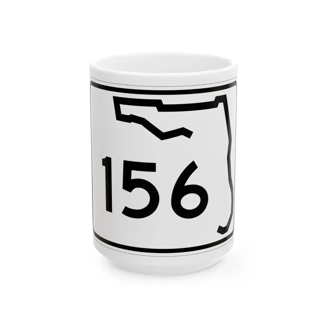 Florida 156 (Florida) (Road Sign) White Coffee Mug 15oz - Go Mug Yourself