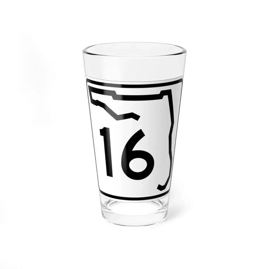 Florida 16 (Florida) (Road Sign) Pint Glass 16oz 16oz - Go Mug Yourself