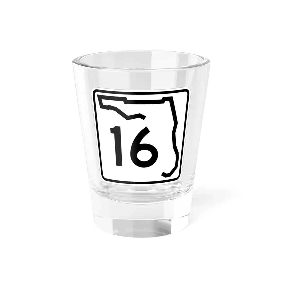 Florida 16 (Florida) (Road Sign) Shot Glass 1.5oz 1.5oz - Go Mug Yourself