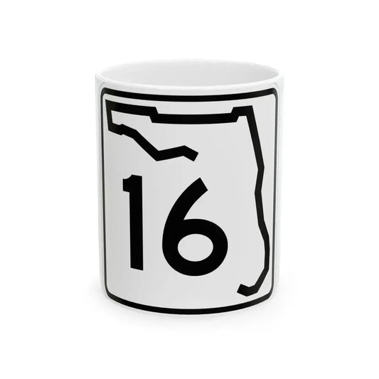 Florida 16 (Florida) (Road Sign) White Coffee Mug 11oz - Go Mug Yourself