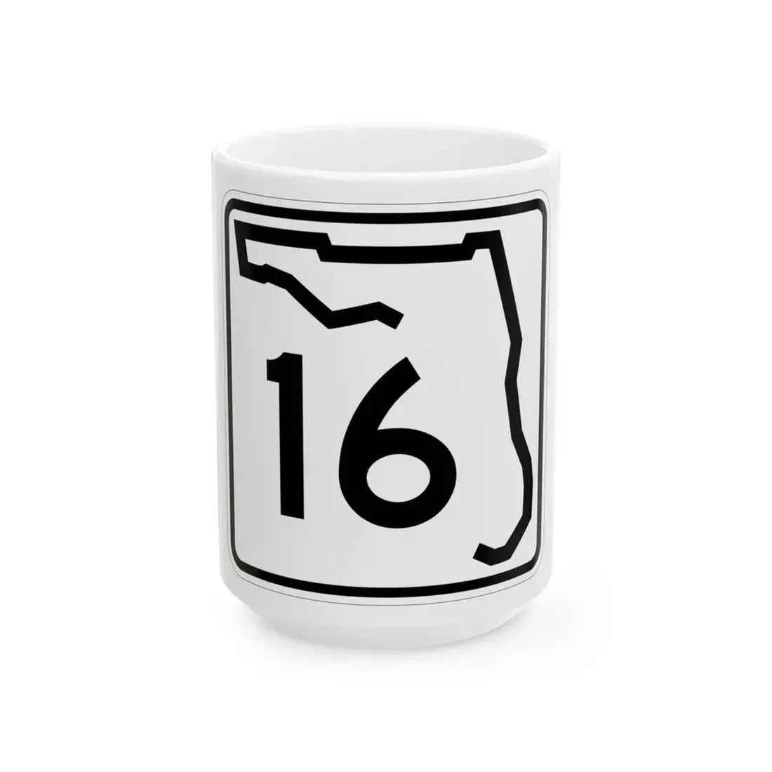 Florida 16 (Florida) (Road Sign) White Coffee Mug 15oz - Go Mug Yourself