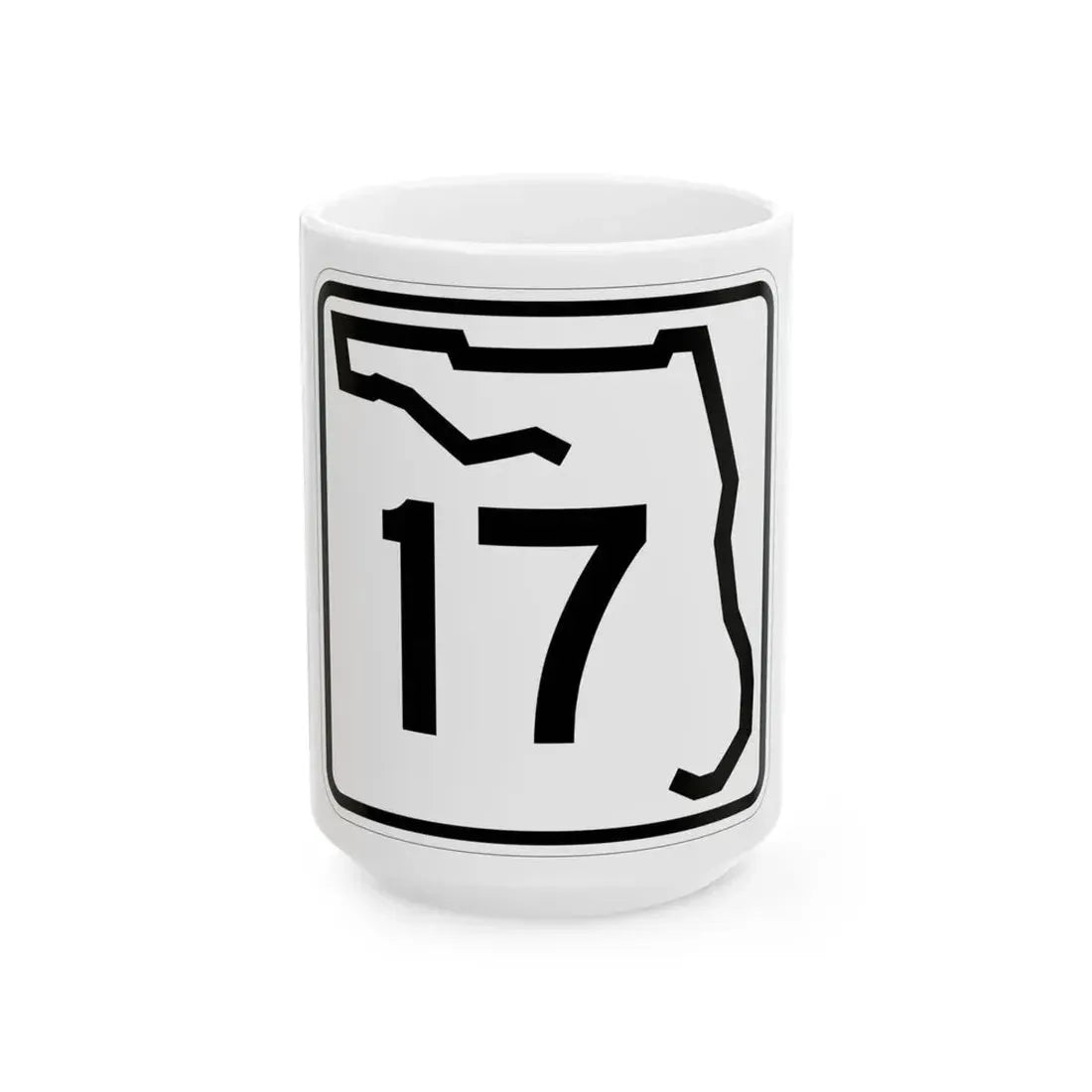 Florida 17 (Florida) (Road Sign) White Coffee Mug 15oz - Go Mug Yourself