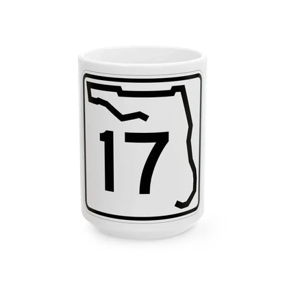 Florida 17 (Florida) (Road Sign) White Coffee Mug 15oz - Go Mug Yourself