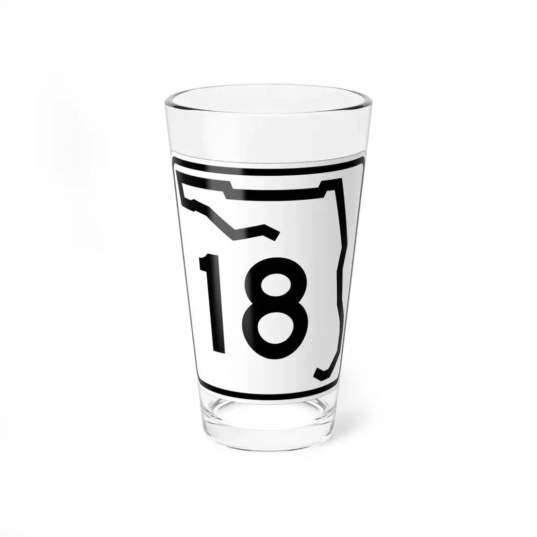 Florida 18 (Florida) (Road Sign) Pint Glass 16oz 16oz - Go Mug Yourself