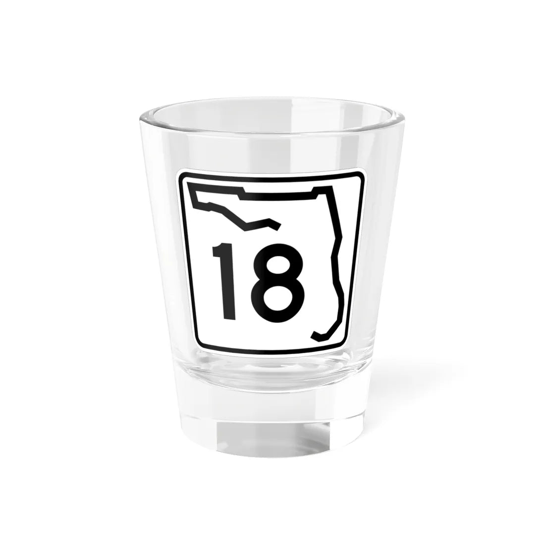 Florida 18 (Florida) (Road Sign) Shot Glass 1.5oz 1.5oz - Go Mug Yourself