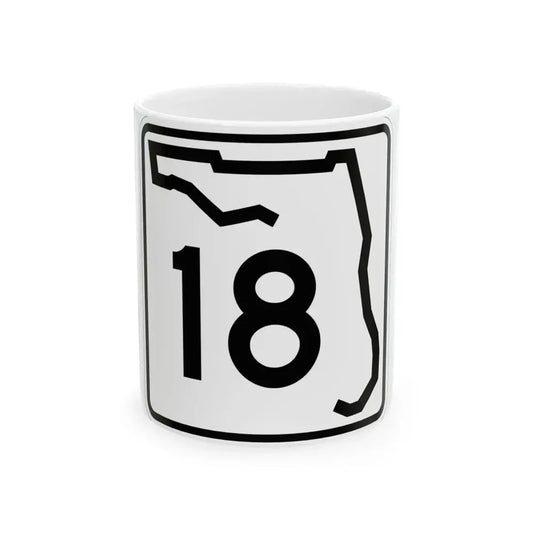 Florida 18 (Florida) (Road Sign) White Coffee Mug 11oz - Go Mug Yourself