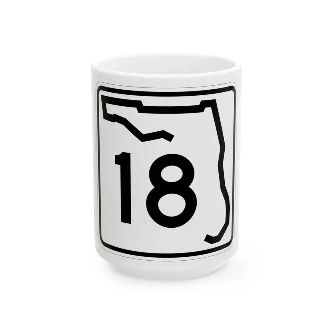 Florida 18 (Florida) (Road Sign) White Coffee Mug 15oz - Go Mug Yourself