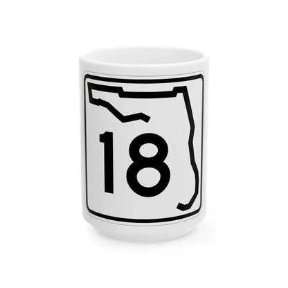 Florida 18 (Florida) (Road Sign) White Coffee Mug 15oz - Go Mug Yourself
