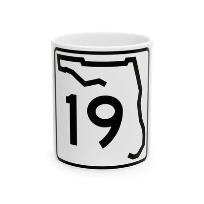 Florida 19 (Florida) (Road Sign) White Coffee Mug 11oz - Go Mug Yourself