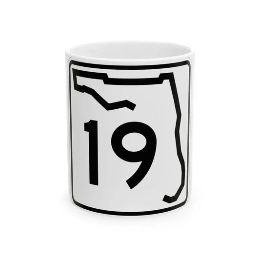 Florida 19 (Florida) (Road Sign) White Coffee Mug 11oz - Go Mug Yourself