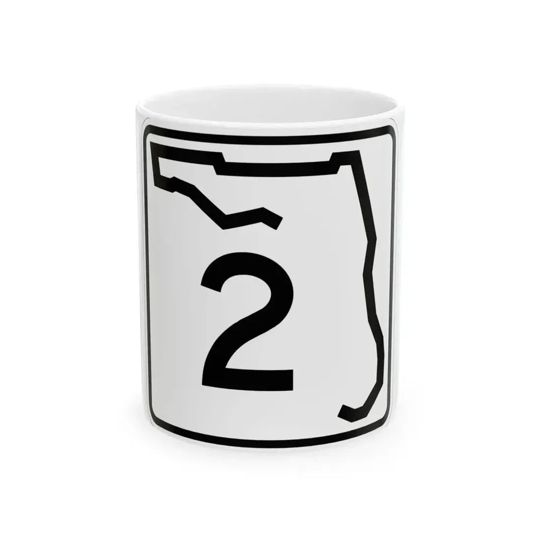 Florida 2 (Florida) (Road Sign) White Coffee Mug 11oz - Go Mug Yourself