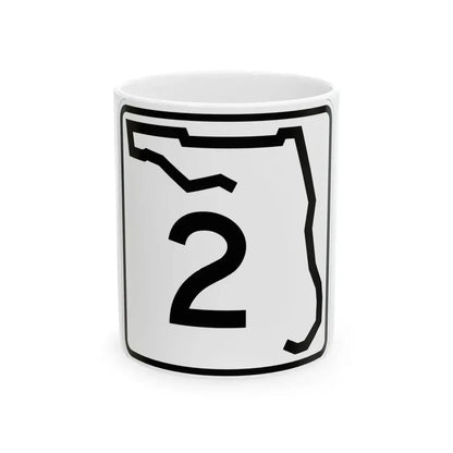 Florida 2 (Florida) (Road Sign) White Coffee Mug 11oz - Go Mug Yourself