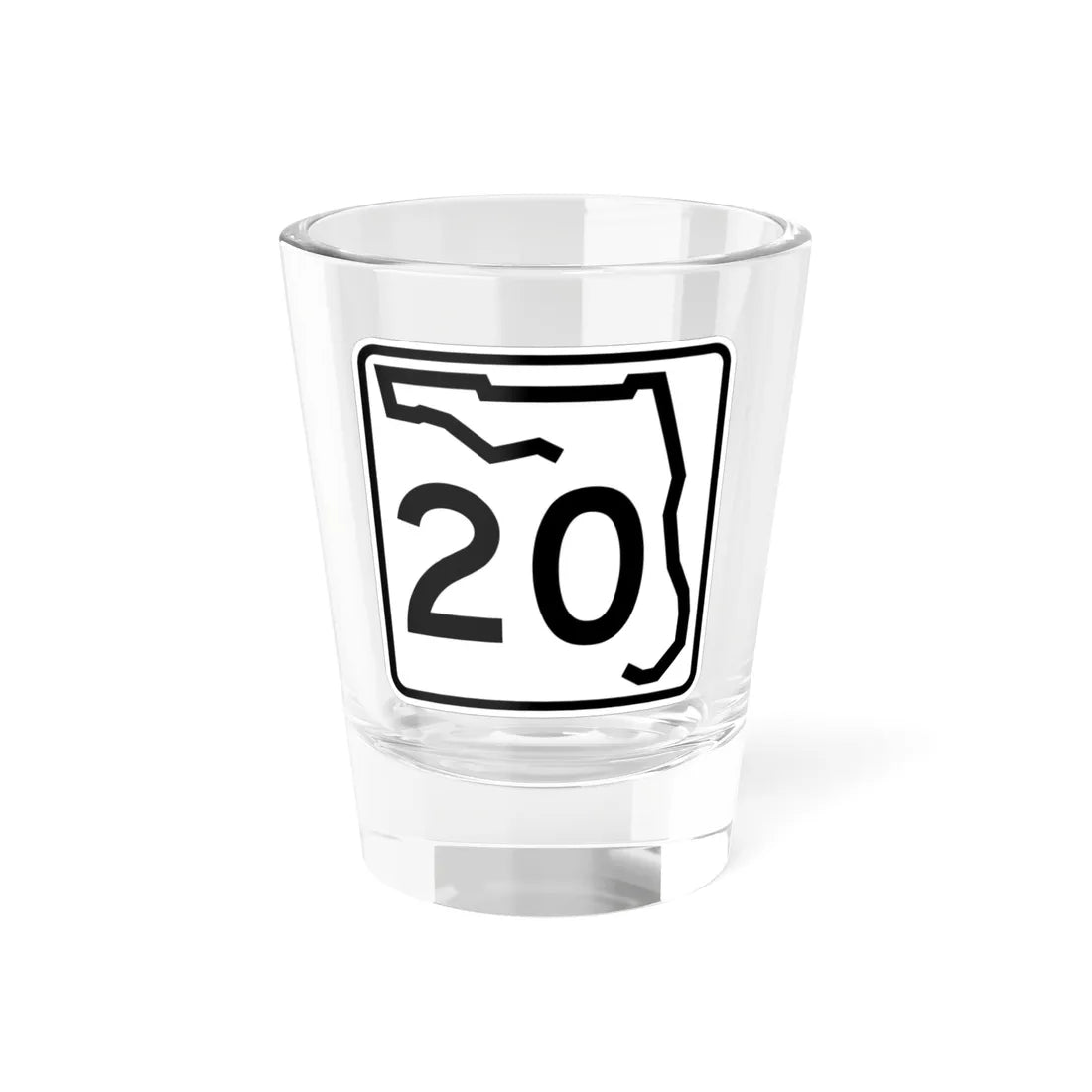 Florida 20 (Florida) (Road Sign) Shot Glass 1.5oz 1.5oz - Go Mug Yourself